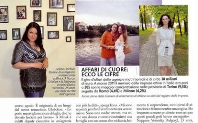 Reportaje periódico Italia “ Gioia”